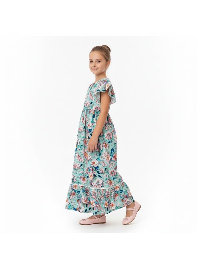 D'Daniela D' Daniela - Enchanted Florals Abaya Dress - Multicolor - Image 4